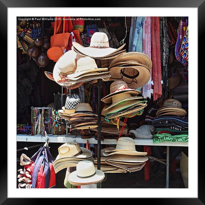  Hats on a Stand Framed Mounted Print by Paul Williams
