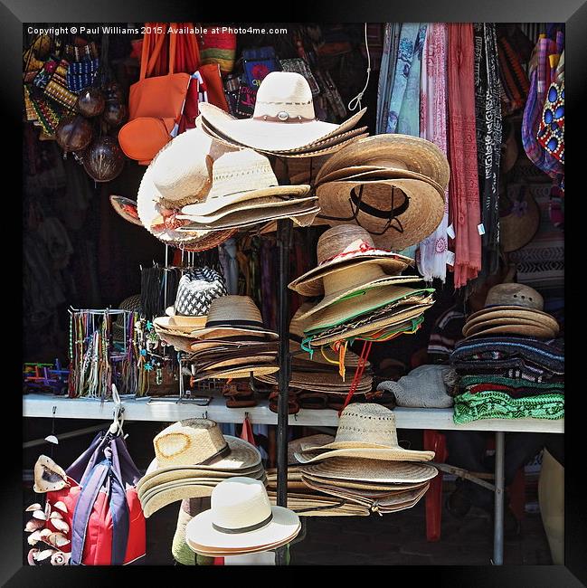  Hats on a Stand Framed Print by Paul Williams