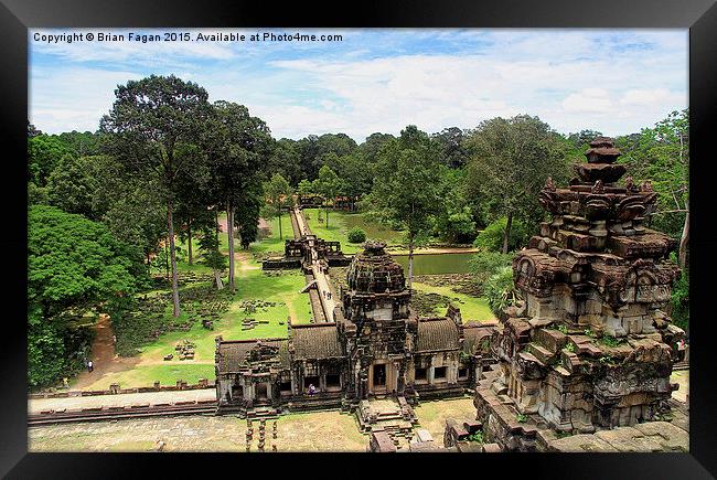  Angkor Thom Framed Print by Brian Fagan