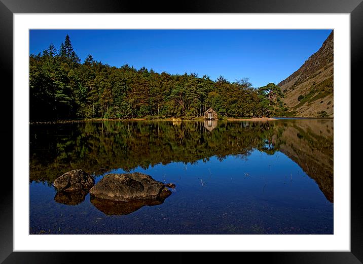 Boat House on Wast Water Framed Mounted Print by Roger Green