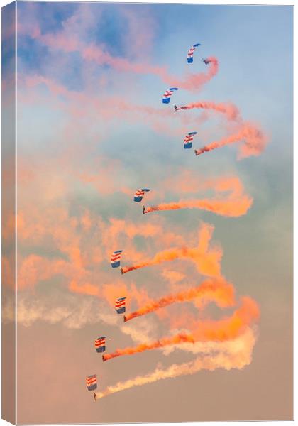  RAF Falcons Parachute team Canvas Print by Oxon Images