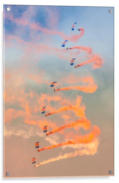  RAF Falcons Parachute team Acrylic by Oxon Images
