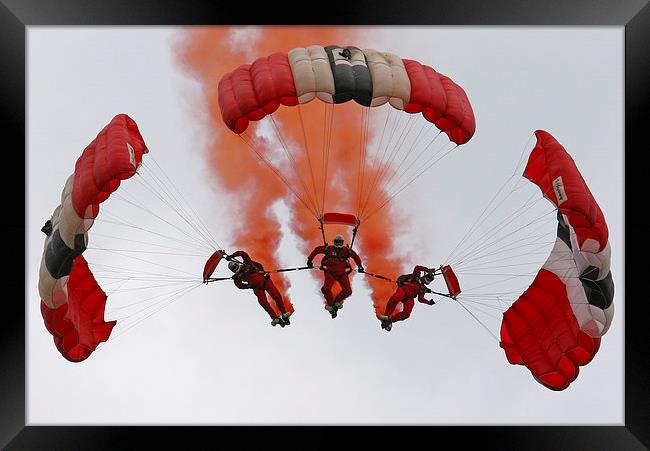  Sky Dive team Framed Print by Oxon Images