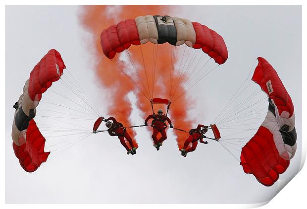  Sky Dive team Print by Oxon Images