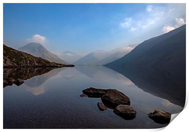 Misty Wast Water Print by Roger Green