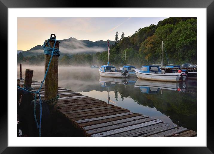 Early Morning Misty Water on Ullswater Framed Mounted Print by Gary Kenyon