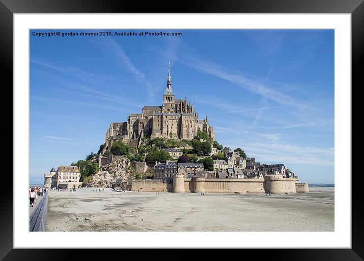  Le Mont Saint Michel  Framed Mounted Print by Gordon Dimmer