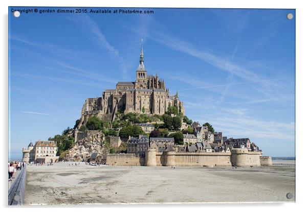  Le Mont Saint Michel  Acrylic by Gordon Dimmer