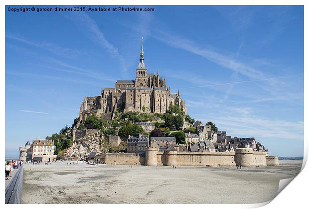  Le Mont Saint Michel  Print by Gordon Dimmer
