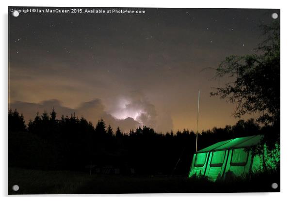 Night at Westernohe Scout Campsite, Germany Acrylic by Ian MacQueen