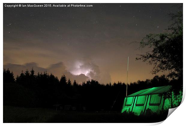 Night at Westernohe Scout Campsite, Germany Print by Ian MacQueen