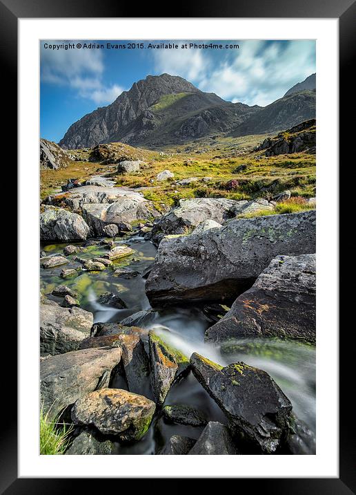 Clouds Over Tryfan Framed Mounted Print by Adrian Evans