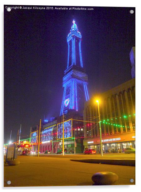 Blackpool Tower Lights. Acrylic by Jacqui Kilcoyne