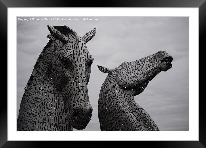 The Kelpies  Framed Mounted Print by James Wood