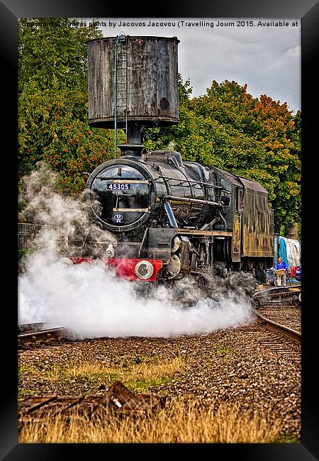 Old Steam Train Romance Framed Print by Jack Jacovou Travellingjour