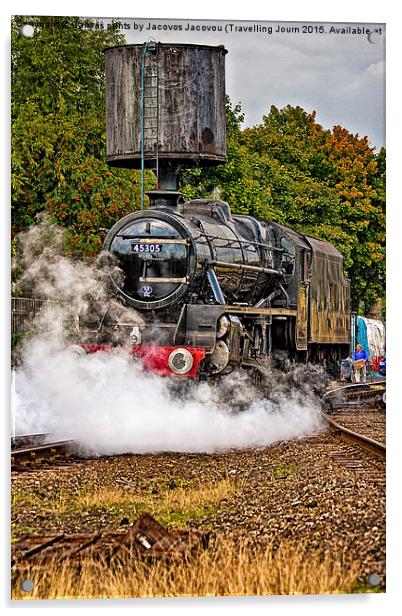 Old Steam Train Romance Acrylic by Jack Jacovou Travellingjour