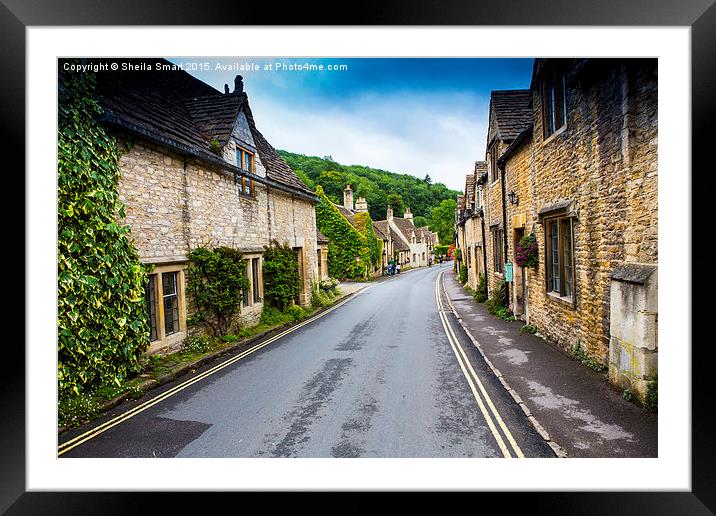  Castle Combe villate Framed Mounted Print by Sheila Smart