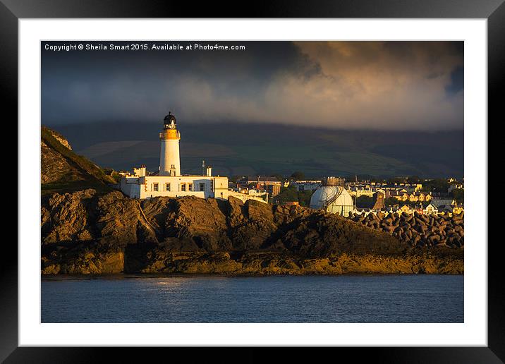  Lighthouse at Douglas, Isle of Man Framed Mounted Print by Sheila Smart