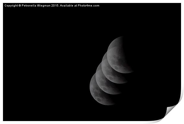  Moon eclipse Print by Petronella Wiegman