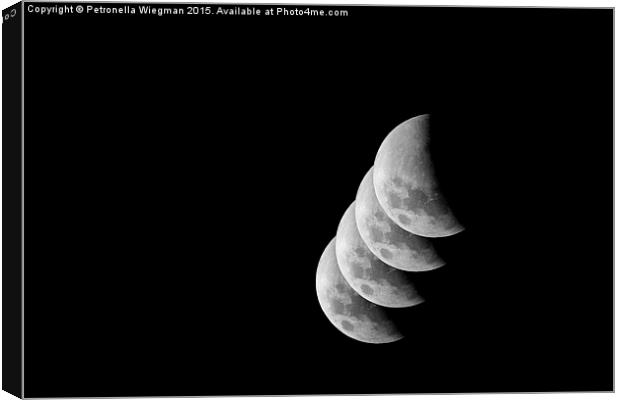  Moon eclipse Canvas Print by Petronella Wiegman