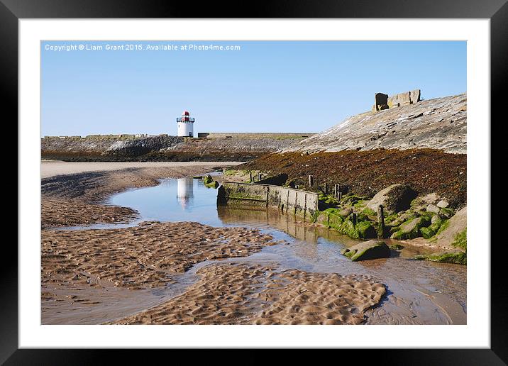 Burry Port lighthouse. Wales, UK. Framed Mounted Print by Liam Grant