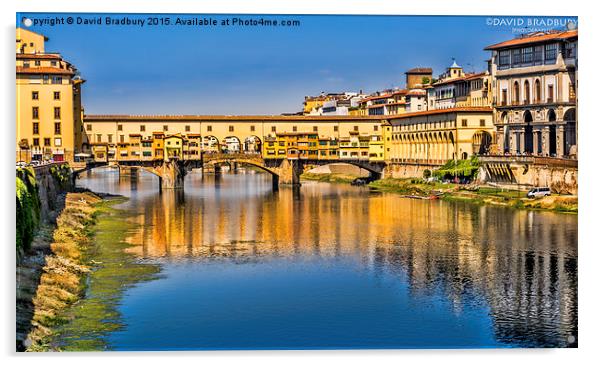  Ponte Vecchio Acrylic by David Bradbury