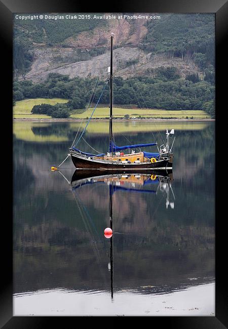   Loch Leven yacht at Ballachullish near Glen Coe, Framed Print by Douglas Clark