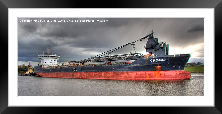   CSL Thames outbound River Clyde Framed Mounted Print by Douglas Clark