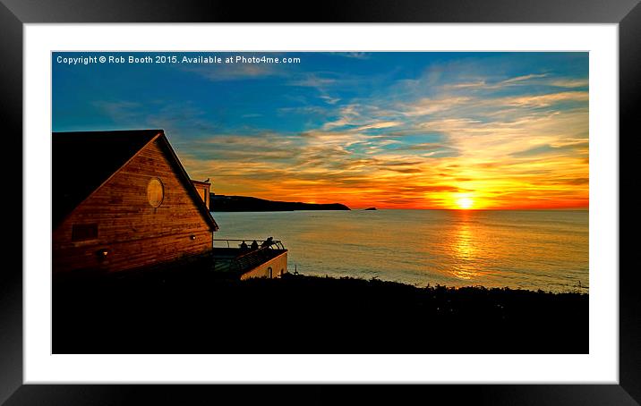  Fistral Sundown Framed Mounted Print by Rob Booth
