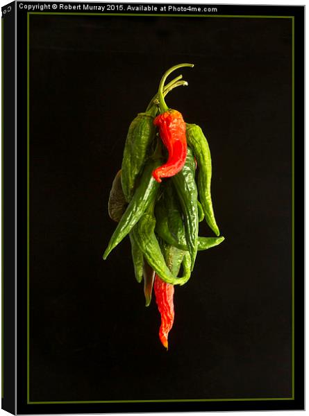  Drying the Chillies Canvas Print by Robert Murray