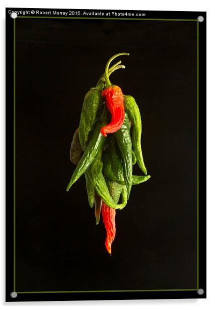  Drying the Chillies Acrylic by Robert Murray