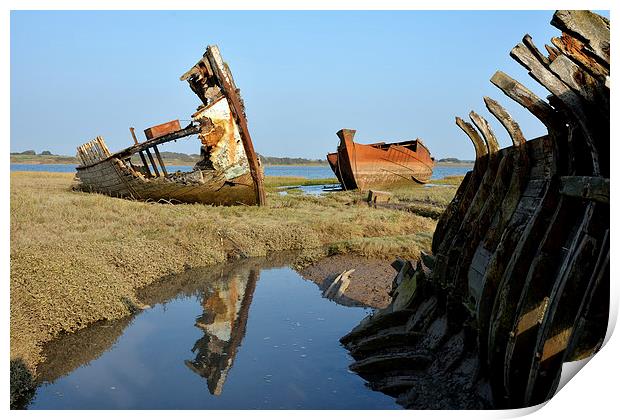 Reflections of the Wrecks Print by Gary Kenyon