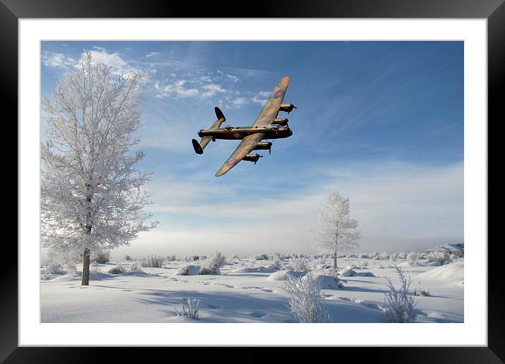 A Bombers Winter Framed Mounted Print by J Biggadike
