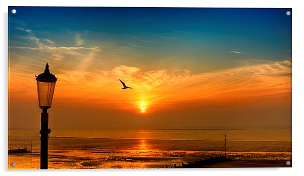  Hunstanton Sunset Acrylic by Alan Simpson