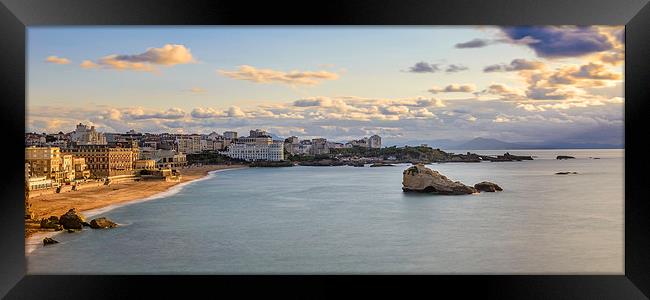 Beautiful sunset over Biarritz. Framed Print by Dariusz Stec - Stec Studios