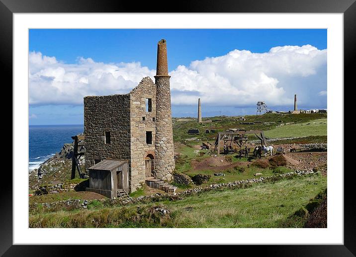  West Wheal Owles, Botallack, Cornwall  Framed Mounted Print by Brian Pierce