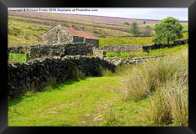  Shepherds Cottage and Barn Framed Print by Richard Pinder