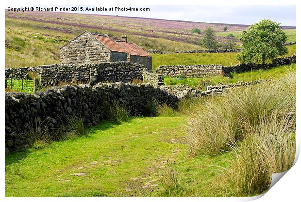  Shepherds Cottage and Barn Print by Richard Pinder