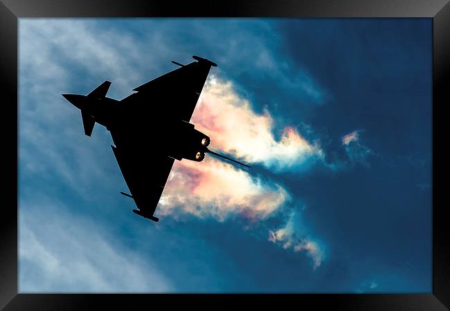Eurofighter Typhoon pulling Gs  Framed Print by Chris Hulme