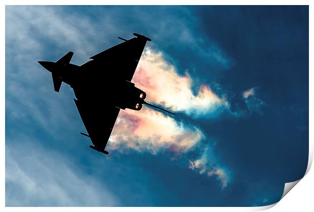 Eurofighter Typhoon pulling Gs  Print by Chris Hulme