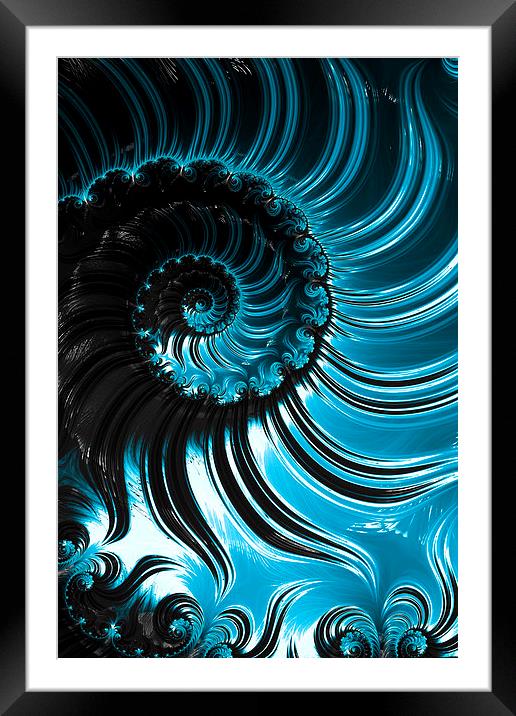 Aqua Framed Mounted Print by Steve Purnell