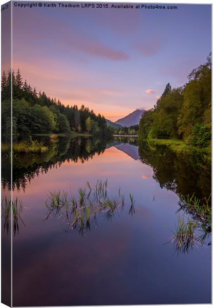 Loch Lochan Sunrise Canvas Print by Keith Thorburn EFIAP/b