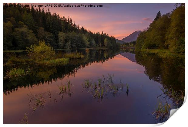 Loch Lochan Sunrise Print by Keith Thorburn EFIAP/b