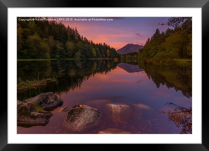 Loch Lochan Sunrise Framed Mounted Print by Keith Thorburn EFIAP/b