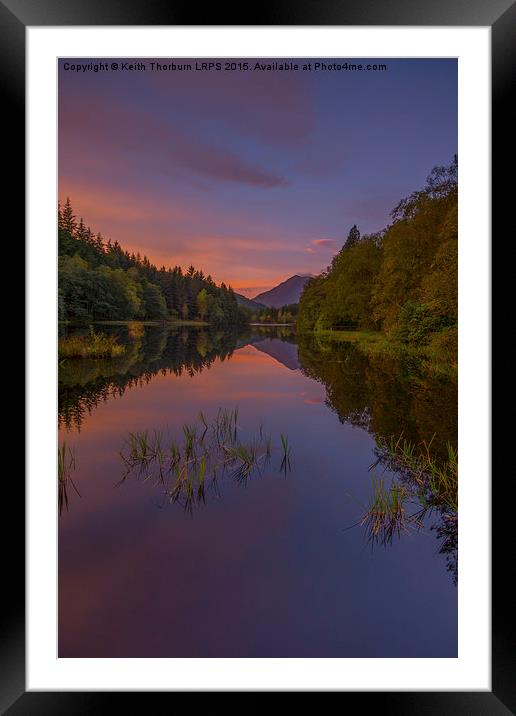Loch Lochan Sunrise Framed Mounted Print by Keith Thorburn EFIAP/b