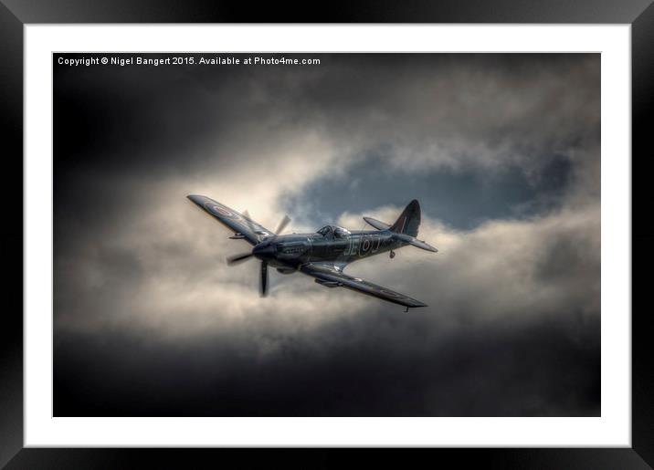  Supermarine Spitfire Mk XIVe Framed Mounted Print by Nigel Bangert
