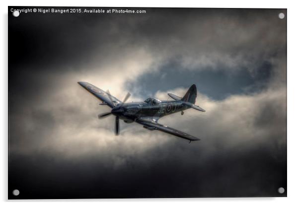  Supermarine Spitfire Mk XIVe Acrylic by Nigel Bangert