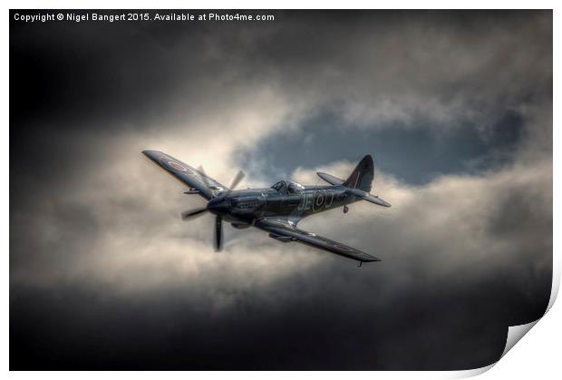  Supermarine Spitfire Mk XIVe Print by Nigel Bangert