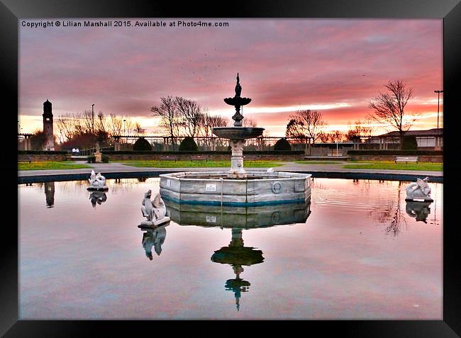 Stanley Park Blackpool. Framed Print by Lilian Marshall