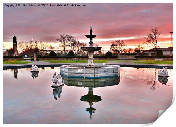 Stanley Park Blackpool. Print by Lilian Marshall